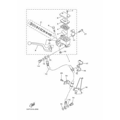 HALTER, BREMSSCHLAUCH 1