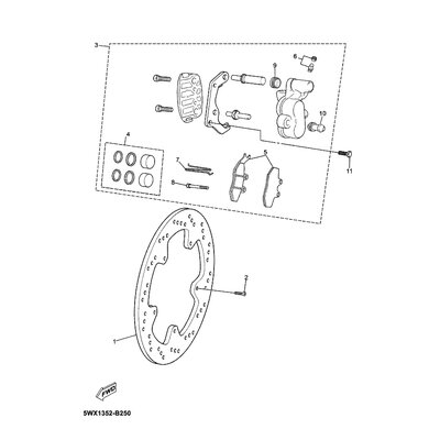 BREMSSATTEL KOMPL.(L)