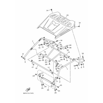 MEMBER, ROOF FRAME