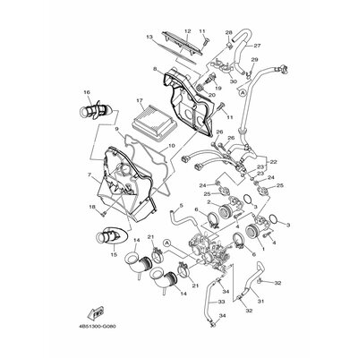 Yamaha Teil 4B51443A0000