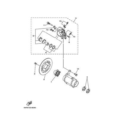 BREMSSATTEL KOMPL., HINTEN