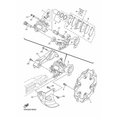 BREMSSATTEL KOMPL., HINTEN