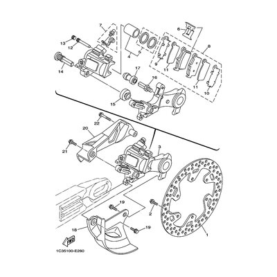 BREMSSATTEL KOMPL., HINTEN