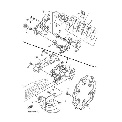 BREMSSATTEL KOMPL., HINTEN