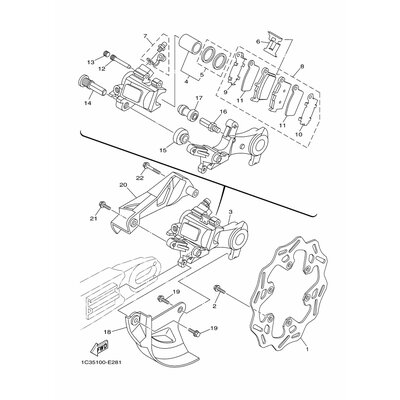 BREMSSATTEL KOMPL., HINTEN