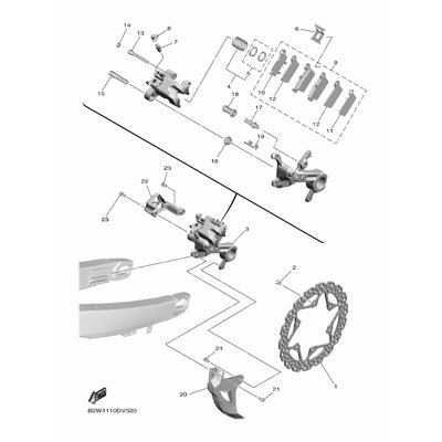 BREMSSATTEL KOMPL., HINTEN