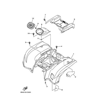 REAR FENDER ASSY