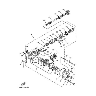 FRONT AXLE GEAR CASE COMP.