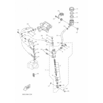 HALTER, BREMSSCHLAUCH