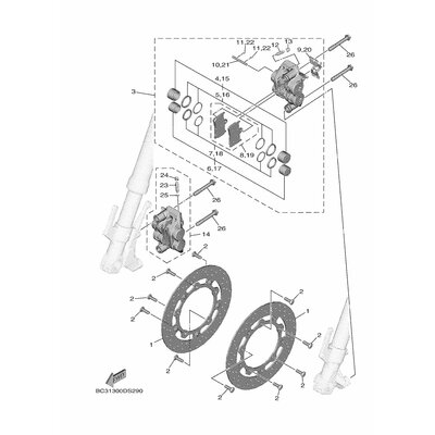 BREMSSATTEL KOMPL.(L)