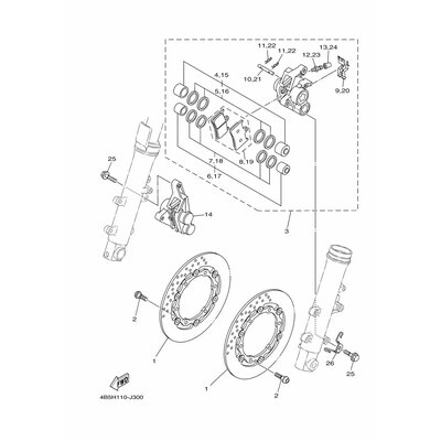 BREMSSATTEL KOMPL.(L)