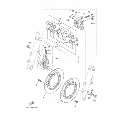 BREMSSATTEL KOMPL.(L)