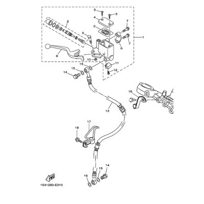 HALTER, BREMSSCHLAUCH