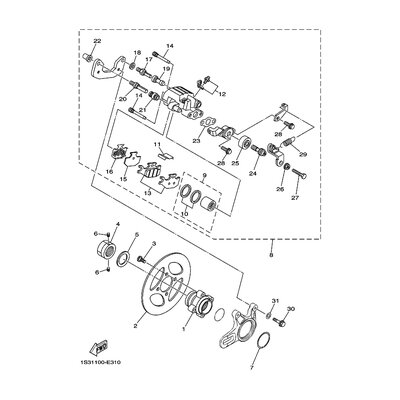 BREMSSATTEL KOMPL., HINTEN