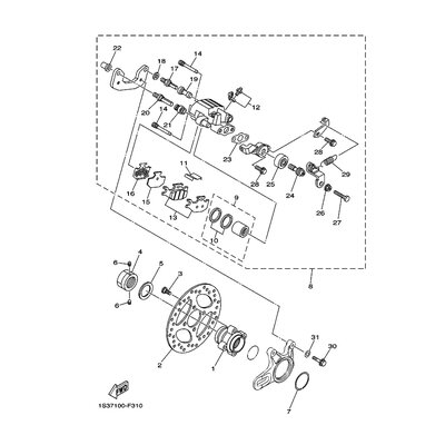 BREMSSATTEL KOMPL., HINTEN