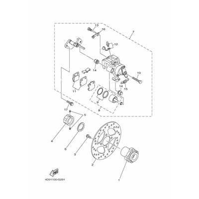 BREMSSATTEL KOMPL., HINTEN