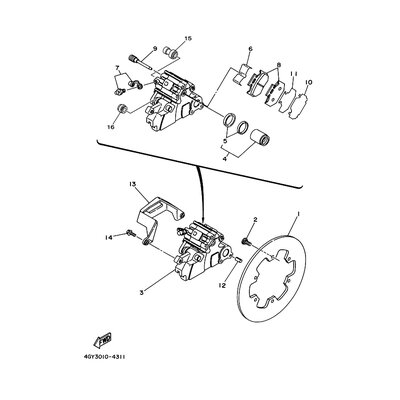 BREMSSATTEL KOMPL., HINTEN