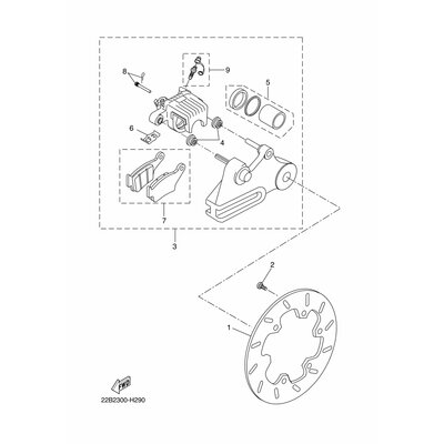 BREMSSATTEL KOMPL., HINTEN