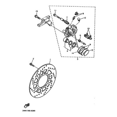 BREMSSATTEL KOMPL., HINTEN