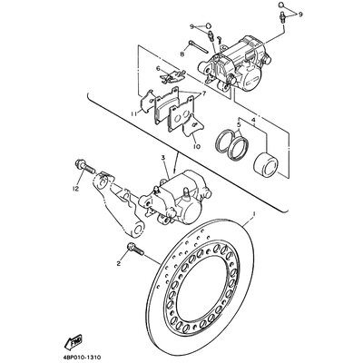 BREMSSATTEL KOMPL., HINTEN