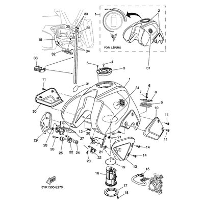 Yamaha Teil 5YKF137A1000