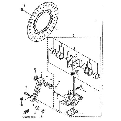 BREMSSATTEL KOMPL., HINTEN