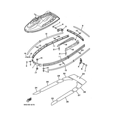 CAP, GUNWALE BOW