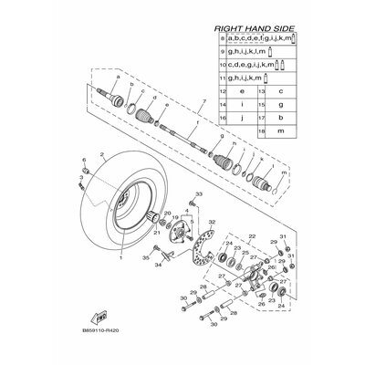 CAST WHEEL, REAR