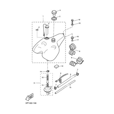 FUEL TANK + SENDER ASSY