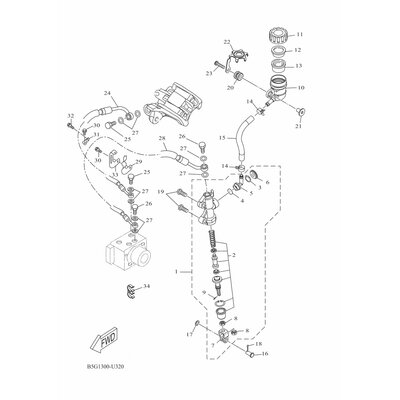 HALTER, BREMSSCHLAUCH