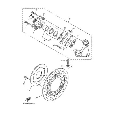 BREMSSATTEL KOMPL., HINTEN