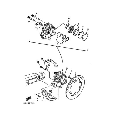 BREMSSATTEL KOMPL., HINTEN