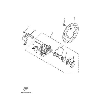 BREMSSATTEL KOMPL., HINTEN