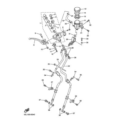 HALTER, BREMSSCHLAUCH