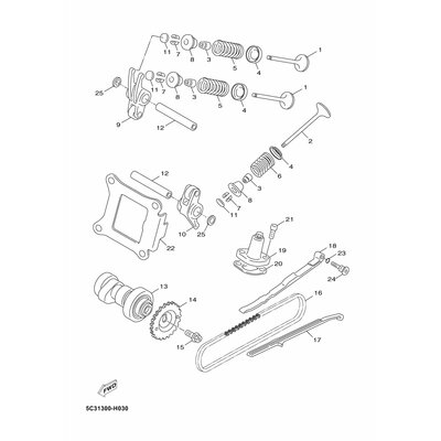 HALTER, VENTILFEDER