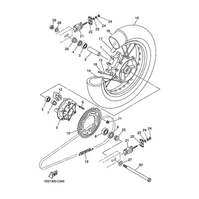 RR. WHEEL SPROCKET COMP.