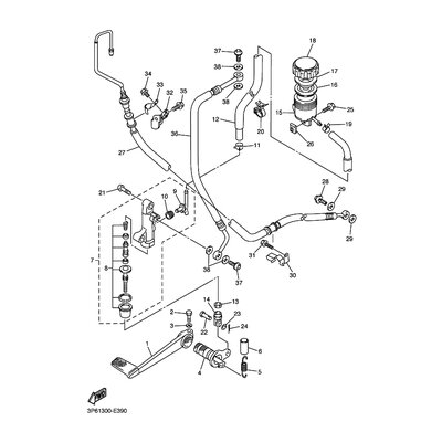 HALTER, BREMSSCHLAUCH