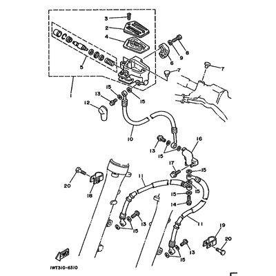 HALTER, BREMSSCHLAUCH 1