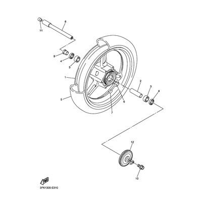 CAST WHEEL, FRONT