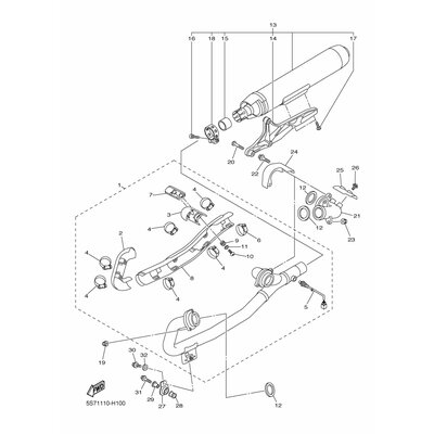 Yamaha Teil 5S71468W0000