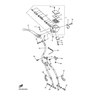 HALTER, BREMSSCHLAUCH 1