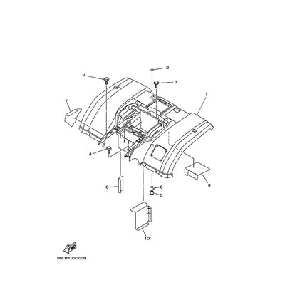 REAR FENDER ASSY