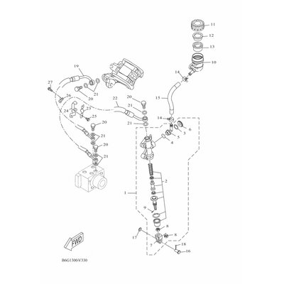 HALTER, BREMSSCHLAUCH