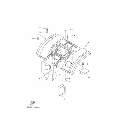 REAR FENDER ASSY