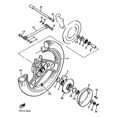 CAST WHEEL, REAR