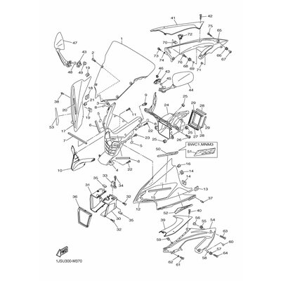 Yamaha Teil 13S2832BC000