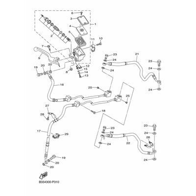 HALTER, BREMSSCHLAUCH