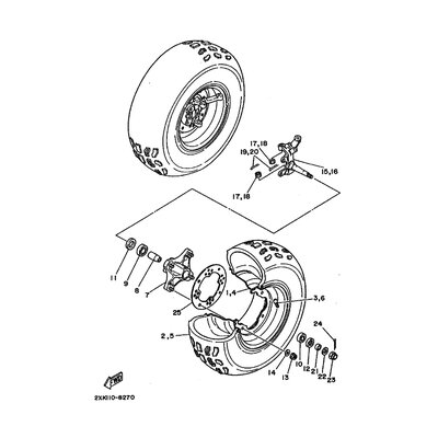 TIRE (21 X 7 - 10)(2GU)