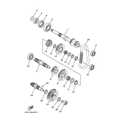 GEAR, HIGH WHEEL(38T)