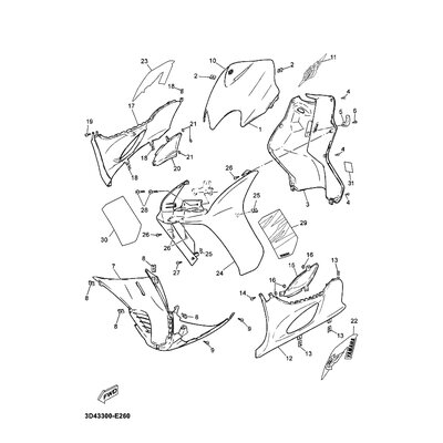 Yamaha Teil 3D4F832K3000